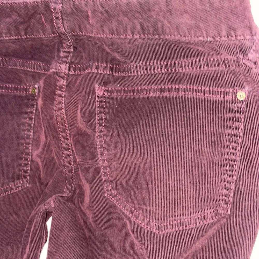 Free People Stretch Low-Rise Skinny Corduroy Maroon 28 - Picture 9 of 13